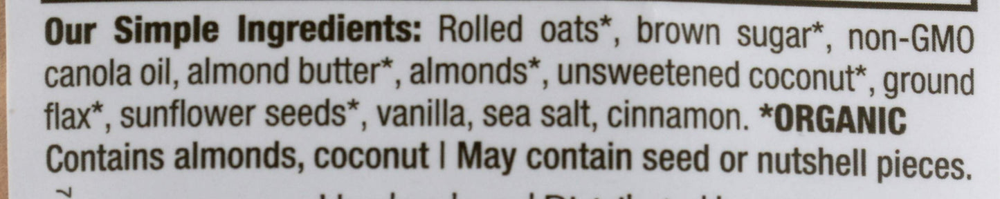 Micheles Granola - Almond Butter - Handmade Non-GMO Whole Grain Oats - Free of Gluten, Soy, Wheat, & Dairy