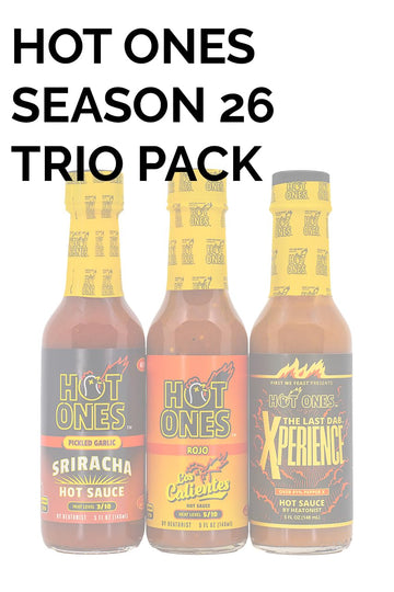 Hot Ones Hot Sauce Challenge Set - Season 26 Trio - Made With Natural Ingredients - Unique Small Batch Sampler Gift Set Variety