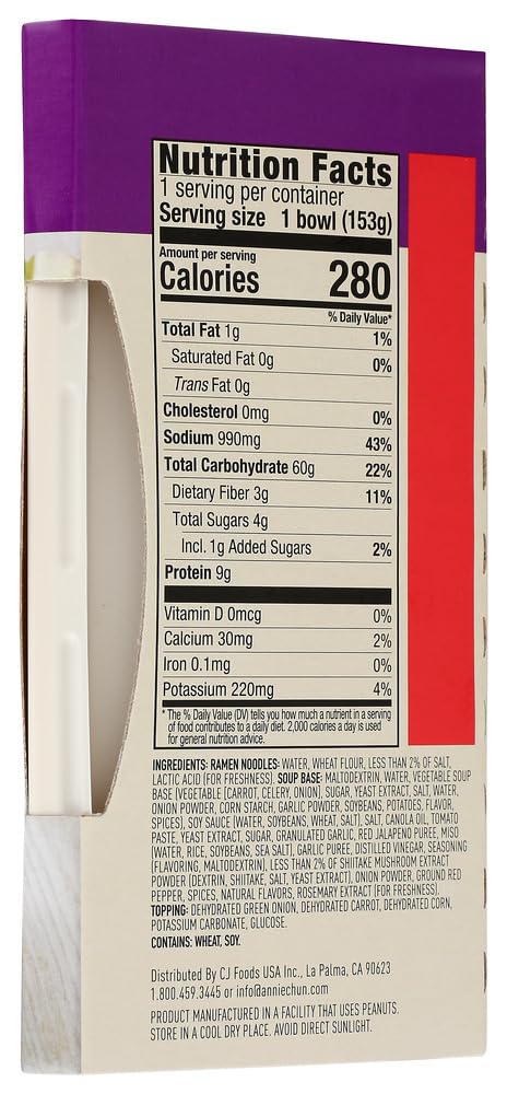Annie Chun'S Korean Spicy Ramen, Vegan, Non-Gmo, 5.4 Oz (Pack Of 6)