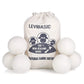 Wool Dryer Balls 6 Pack Xl, 3'' Genuine New Zealand Wool To Core, 100% Organic Fabric Softener Alternative, Baby Safe & Chemical