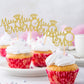 36Pcs Miss To Mrs Gold Cupcake Toppers Wedding Bridal Shower Engagement Party Decoration Picks