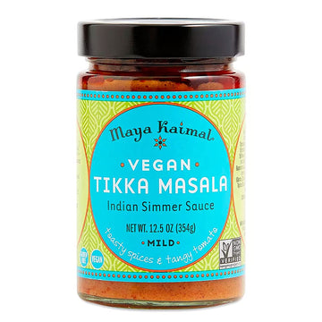 Maya Kaimal Vegan Tikka Masala Simmer Sauce, 12.5 oz, Mild Indian Simmer Sauce with Tomato and Toasted Cumin, Vegan, Gluten Free