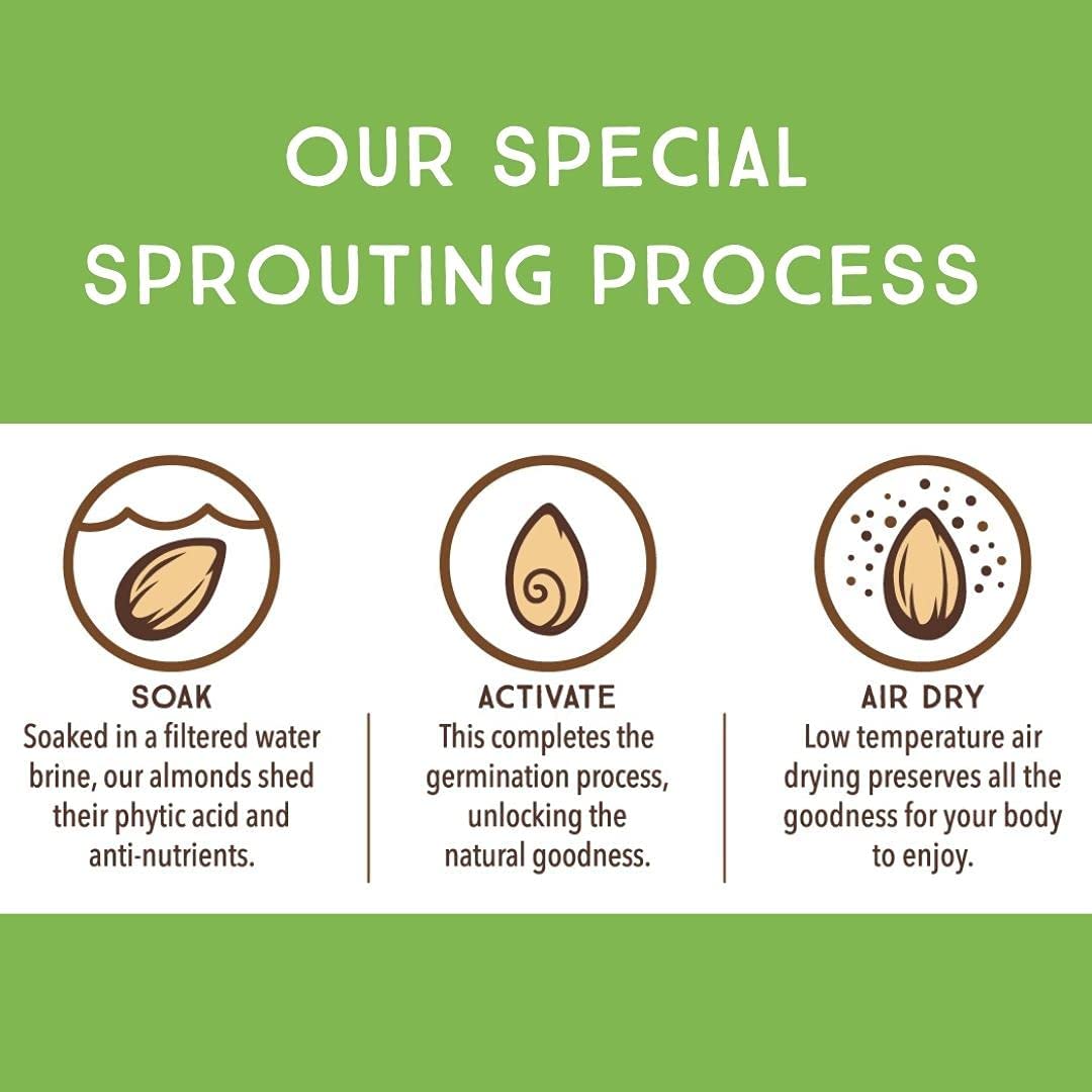 Lark Ellen Farm Sprouted Salted Cashews - Non Gmo, Healthy Keto Snacks, Paleo, Gluten Free, Vegan, Certified Organic Nut, Sugar