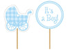 Creative Converting Cupcake Cake Topper, 3.5 X 2, Blue