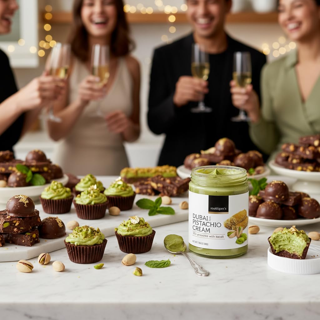 Mattigan’S Award-Winning Dubai Style Pistachio Cream With Crispy & Crunchy Kataifi, Make Your Own Viral Dubai Chocolate Bars, Gourmet Pistachio Spread – Great For Toppings, Fillings, & Gifts – 7.05 Oz