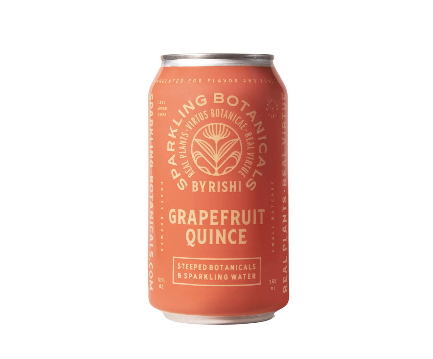 Rishi Tea Sparkling Water - Organic Grapefruit Quince, Unsweetened, Caffeine Free, 12 oz (Pack of 12)