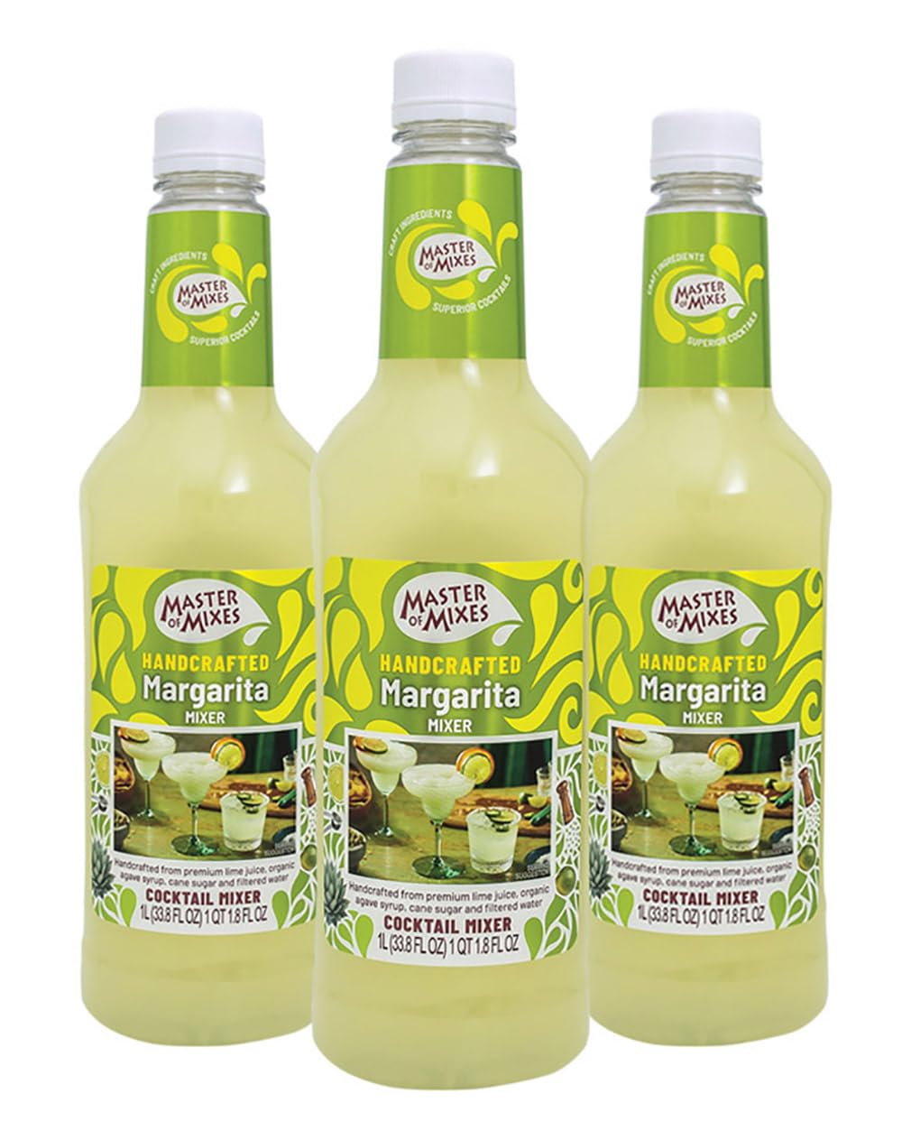 Master Of Mixes Margarita Drink Mix  Ready To Use  1 Liter Bottle (33.8 Fl Oz)  Pack Of 3