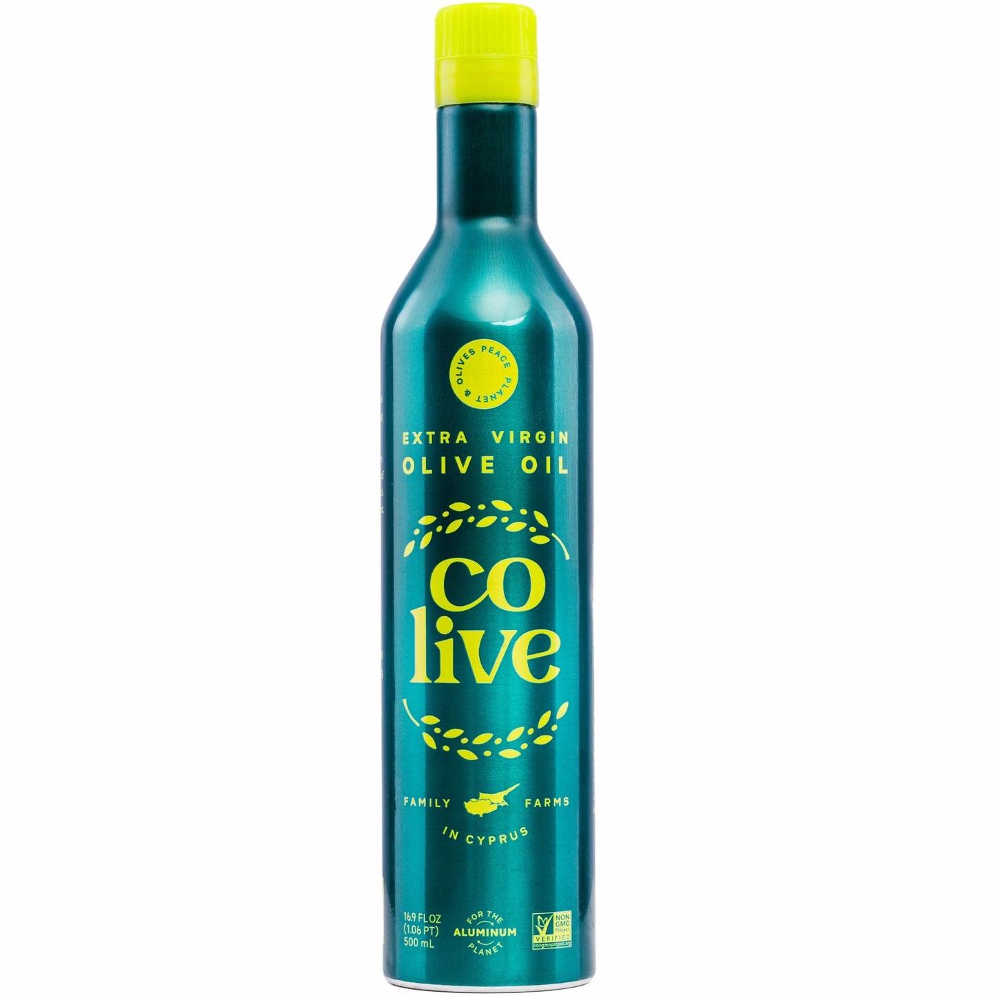 CoLive Extra Virgin Olive Oil 16.9 oz | Cold Pressed | Rich and Fresh Taste | Family Farms in Cyprus | Aluminum Bottle | Pop & P