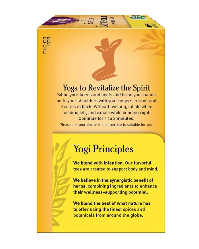 YOGI TEA Organic Sweet Lemon Immune Tea, 16 Count, Herbal Blend, Caffeine-Free