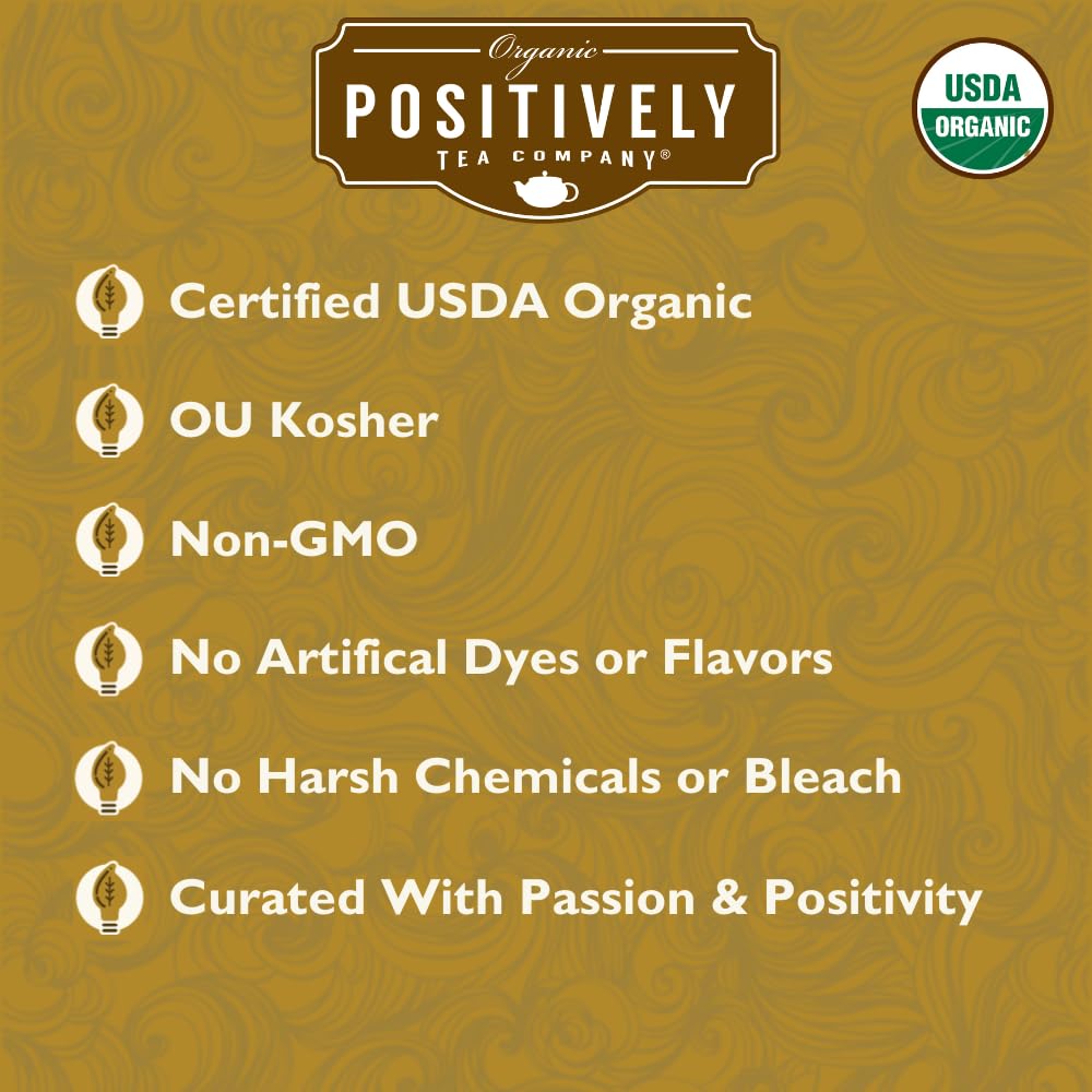 Organic Positively Tea Company, Peach Oolong Tea Bags, 20 Count