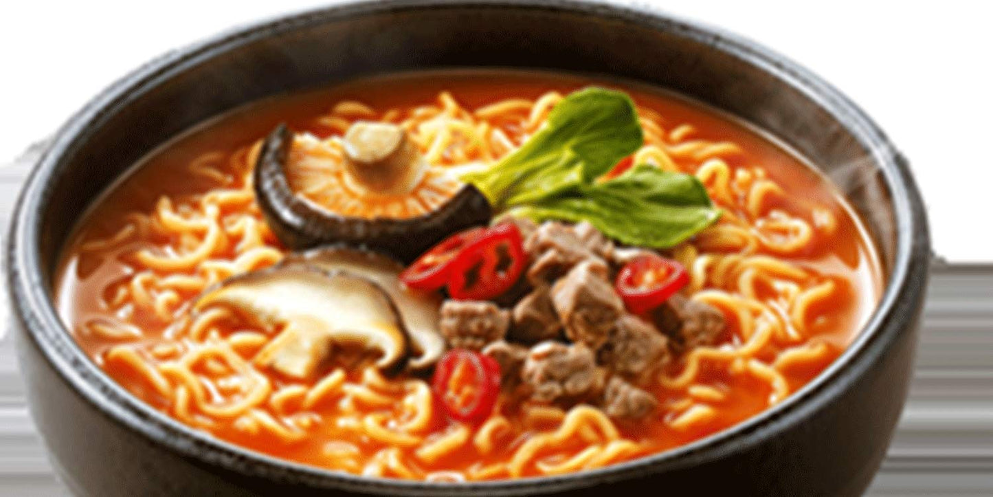Nongshim Premium Shin Black Instant Ramen Noodle Cup, 6 Pack, Chunky Vegetables & Real Beef, Microwaveable Ramen Soup Mix