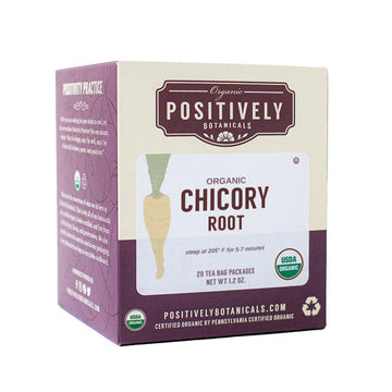 Organic Positively Botanicals Company, Chicory Root Herbal Tea Bags, 20 Count
