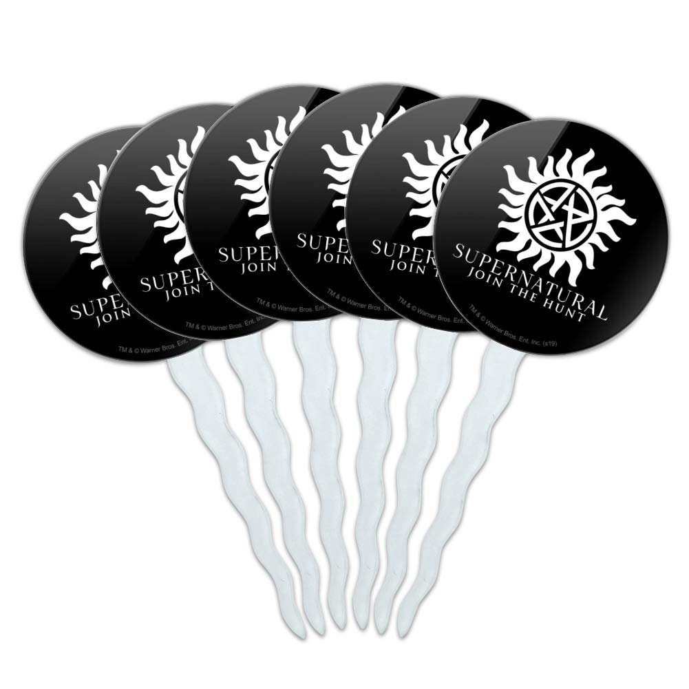 GRAPHICS & MORE Cupcake Picks Set of 6, Round, Acrylic, Anti Possession Symbol, Model CUPCAKE.ROUND.WBGAM070.Z004859_8