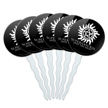GRAPHICS & MORE Cupcake Picks Set of 6, Round, Acrylic, Anti Possession Symbol, Model CUPCAKE.ROUND.WBGAM070.Z004859_8