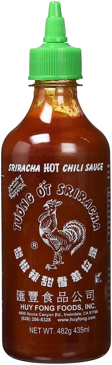 Huy Fong Hot Chili Sriracha Sauce 17 oz, Pack of 1, 435ml