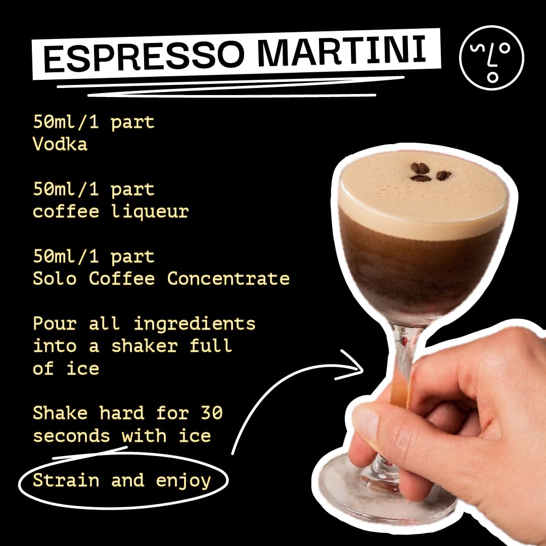 SOLO Espresso Strength Cold Brew Concentrate | No sugar | 32oz | Specialty Coffee | Day to Night | 20 x 1oz servings