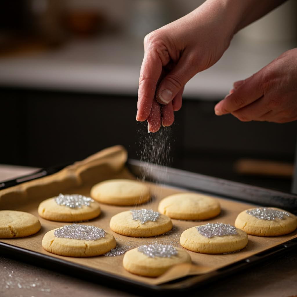 Bakerpan Silver Sanding Sugar For Baking & Cookie Decorating - 5 Ounce Edible Silver Sugar Sprinkles For Cookies, Cakes, Cocktai