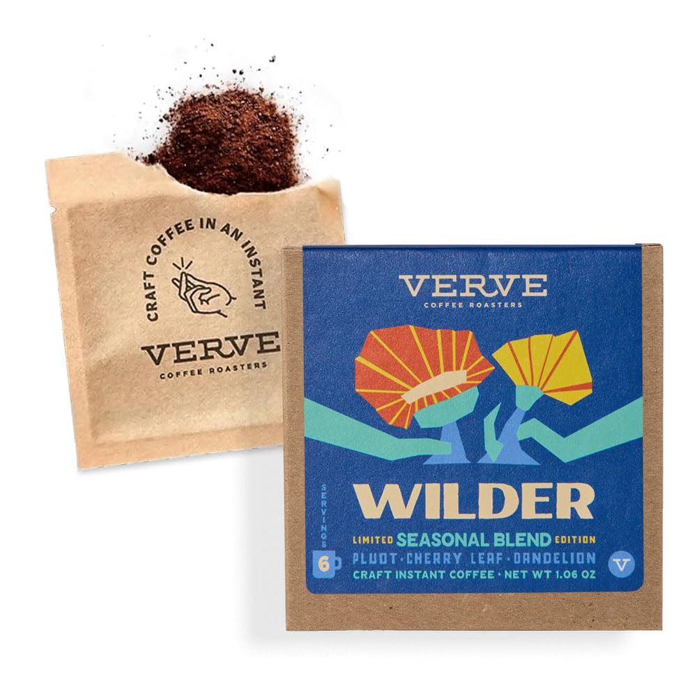 Verve Coffee Roasters Craft Instant Coffee Wilder Blend | Light Roast, Ground, Hand-Roasted | Rwanda, Guatemala, and Peru Blend 
