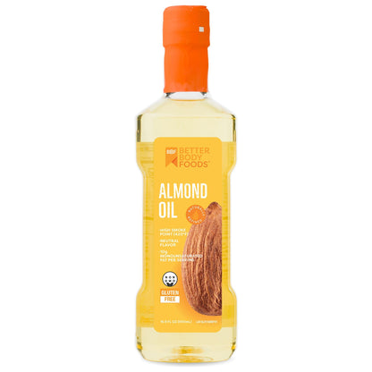 BetterBody Foods Naturally Refined Cooking Oil, Almond Oil, 16.9 Fl Oz