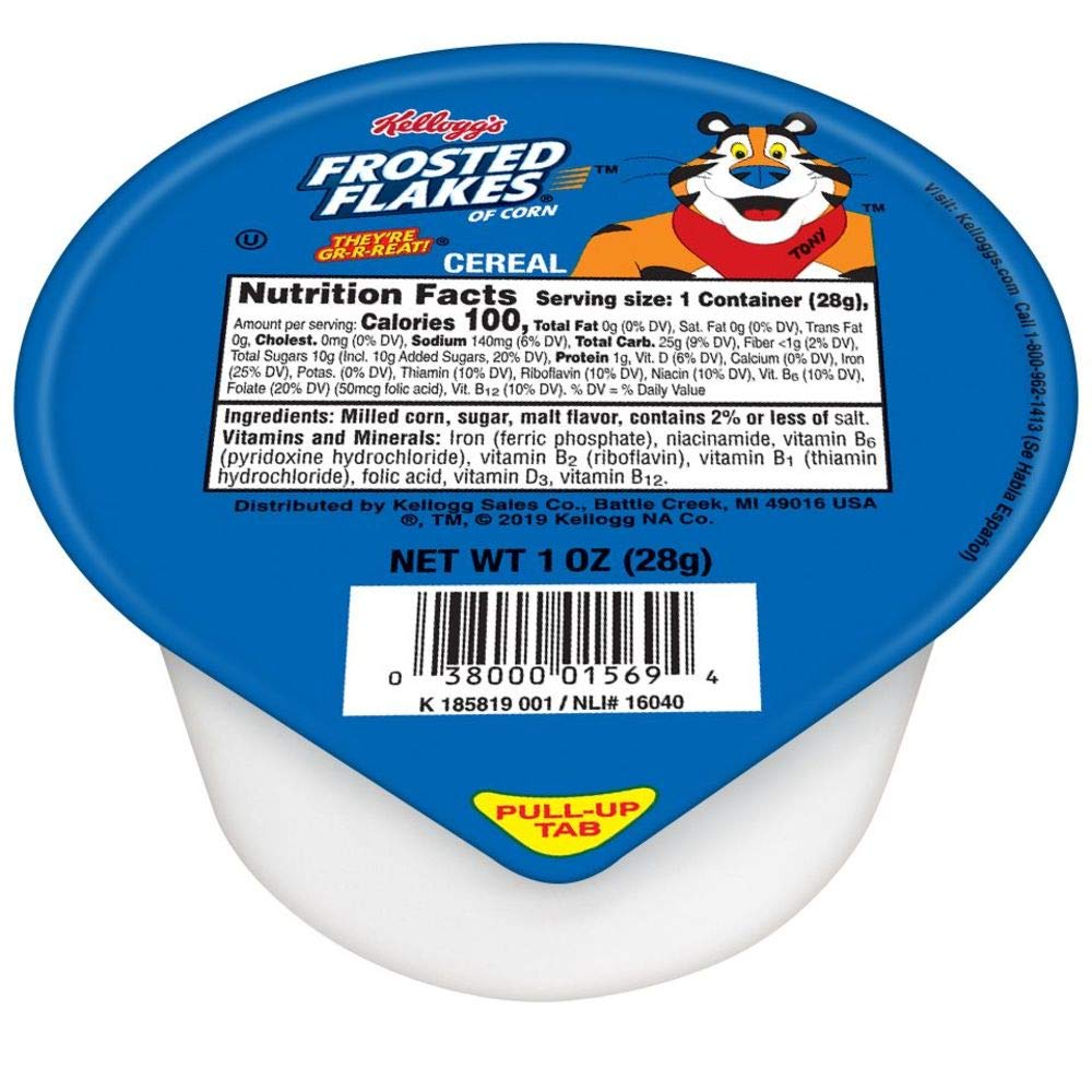 Frosted Flakes Breakfast Cereal, Original, 1oz Pack of 96, Model 3800001596