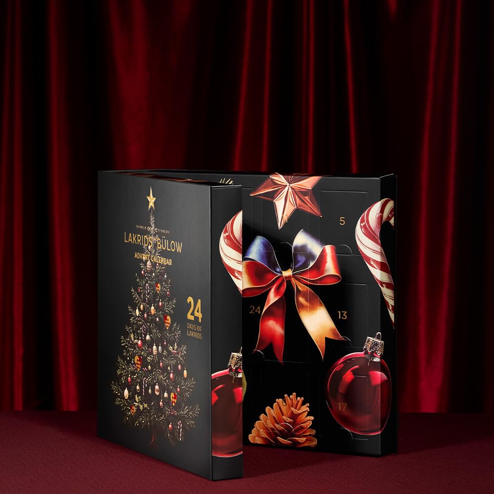 LAKRIDS BY BÜLOW Advent Calendar - Chocolate Covered Gourmet Licorice 12.2 oz - Black