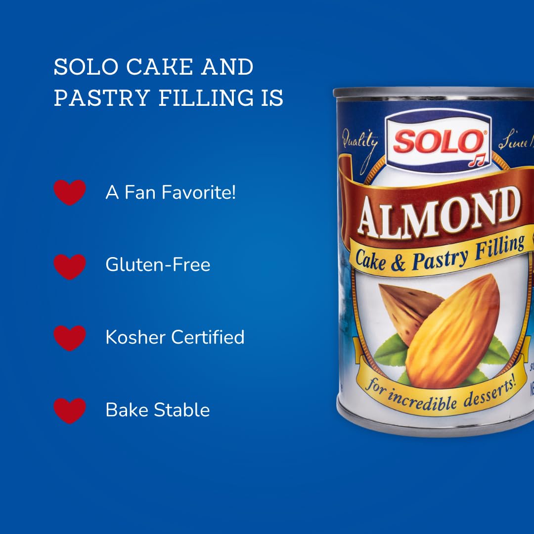 Solo Cake And Pastry Filling, Almond, 12.5 Ounce (Pack Of 12)
