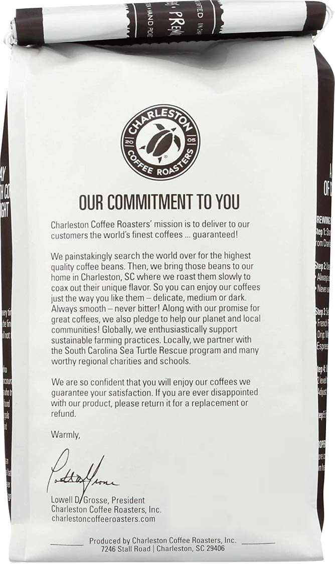Charleston Coffee Roasters - Coffee Breakfast Blend Whole Bean - Case of 6 - 12 OZ (6x12 OZ)