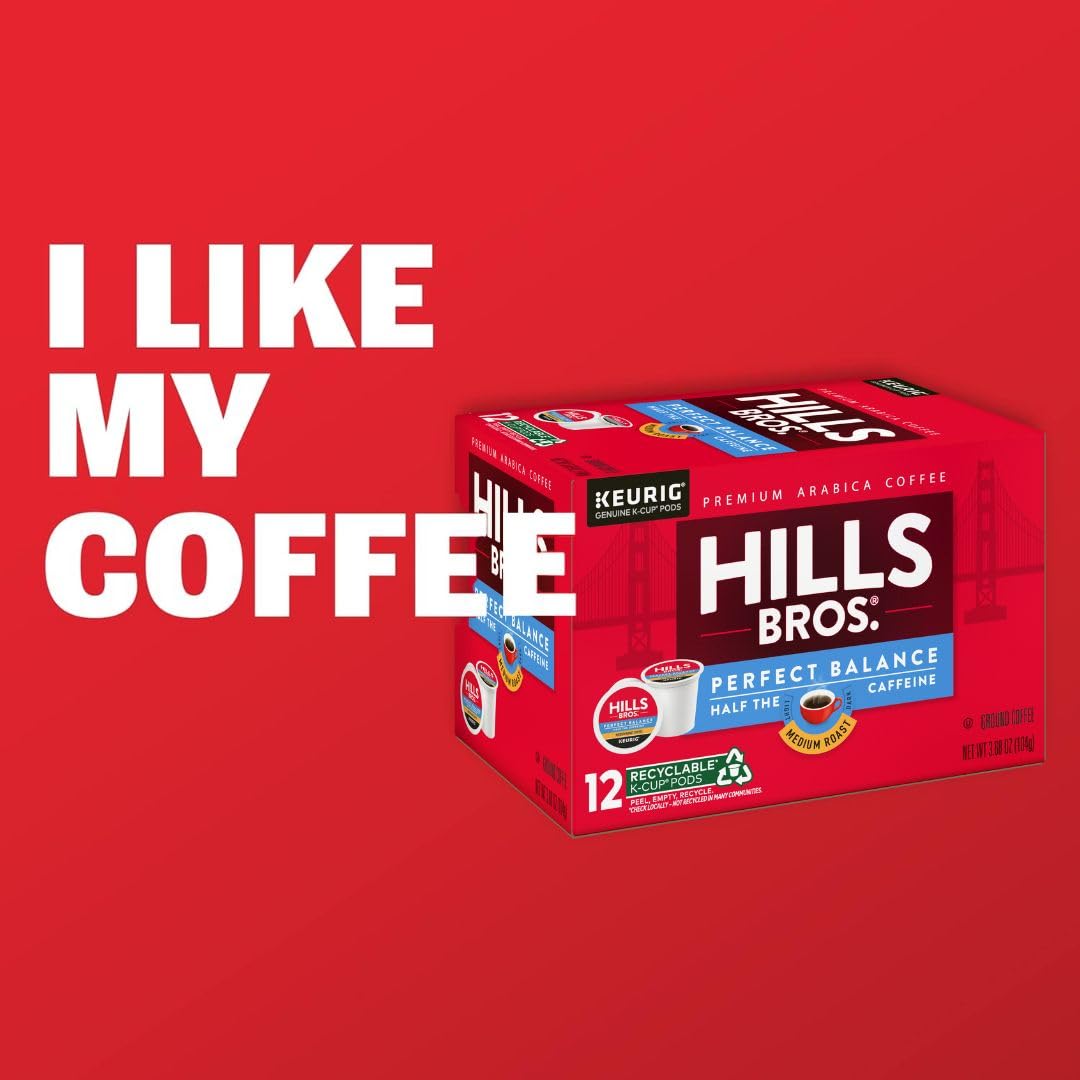 Hills Bros. House Blend Dark Roast K-Cup Pods, Premium Arabica, 12 Count, Kosher