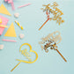 8 Pack Happy Anniversary Cake Topper, Gold Sliver Wedding Anniversary Acrylic Cake Toppers, Happy Anniversary Party Decorating S