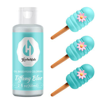 Herbeklab Tiffany Blue Oil Based Food Coloring for Chocolate 60ml Concentrated Dye for Candy Melts and Cake Pops