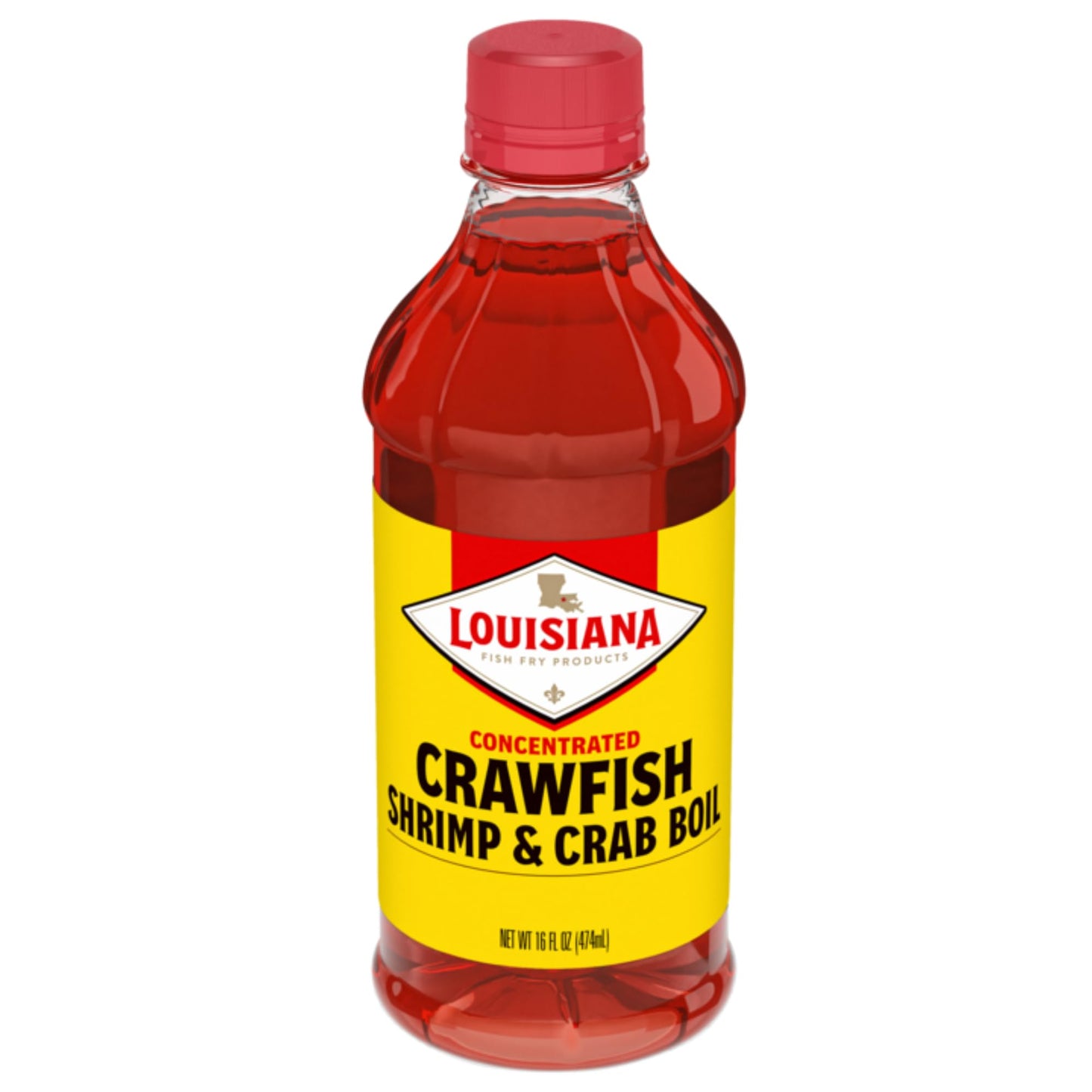 Louisiana Fish Fry Products Crawfish  Shrimp & Crab Concentrated Liquid Boil Seasoning - Spicy & Delicious Seafood Complete Seasoning - Low Salt Cajun Seasoning 16 Oz (Pack Of 1 Bottle)