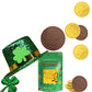 St. Patrick'S Day 50 Chocolate Coins Lucky Gold Coins Foils, Shamrock Clover Belgian Milk Chocolate Coins Bag Nut-Free (50-Pack)