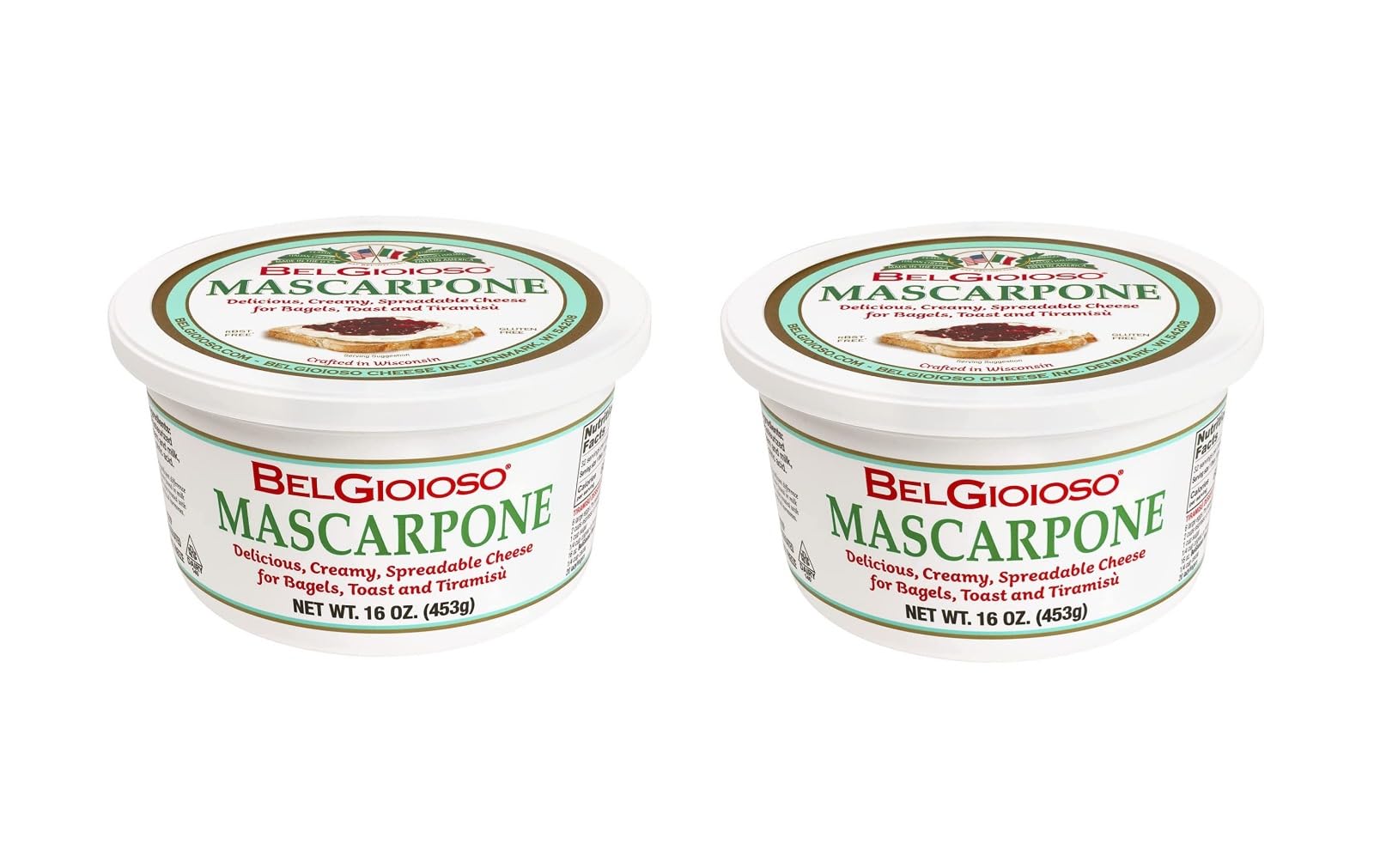 Mascarpone, Belgioso 16 Oz. Pack of 2