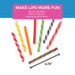 Fun Express Candy Canes - 80 Individually Wrapped Treats - 2 lb Assorted Holiday Gifts for Parties and Stocking Stuffers