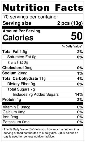 Sweetglob Individually Wrapped Original Crunchy Peanut Butter Candy (Classic Peanut Butter Bars, 2 Pound)