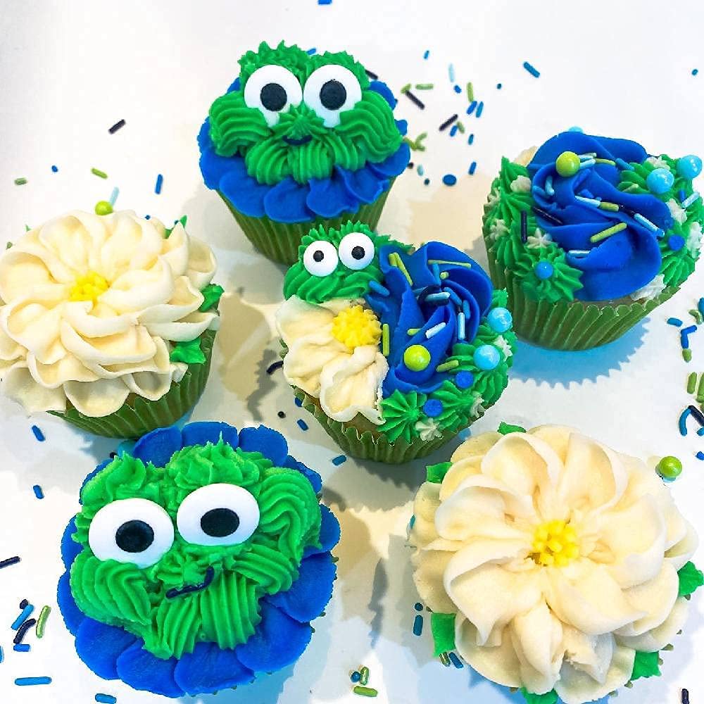Sweets &   Boutique Cake Sprinkles - Navy Jimmies, Green Nonpareils, Blue Sugar Crystal, Lime Sugar Pearl - 4 Ounce Pack