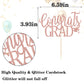LVEUD Congrats Grad Cake Topper, Rose Gold Cardboard Graduation Decoration for 2025 Party
