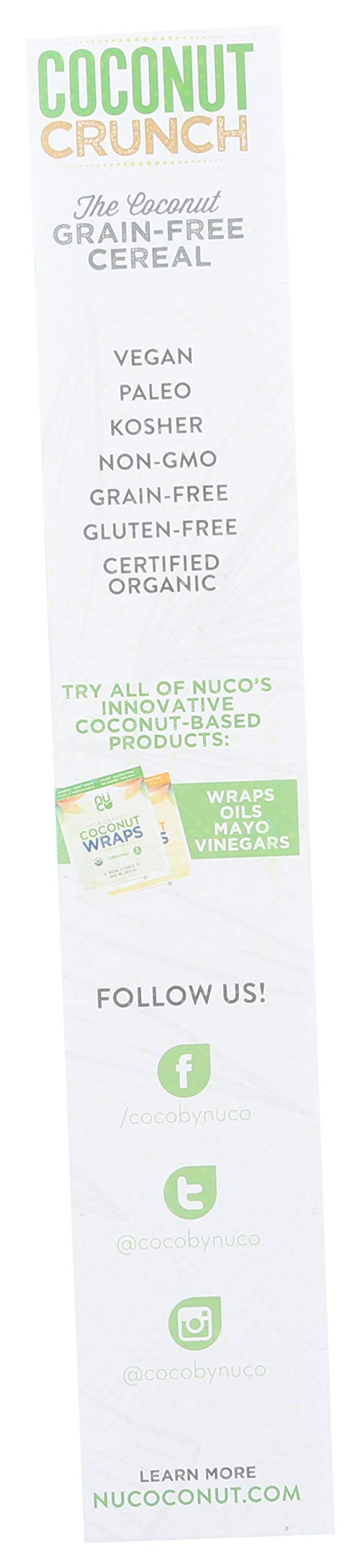 Nuco Certified Organic Grain And Gluten Free Coconut Crunch Cereal, 1 Box, 1058 Oz