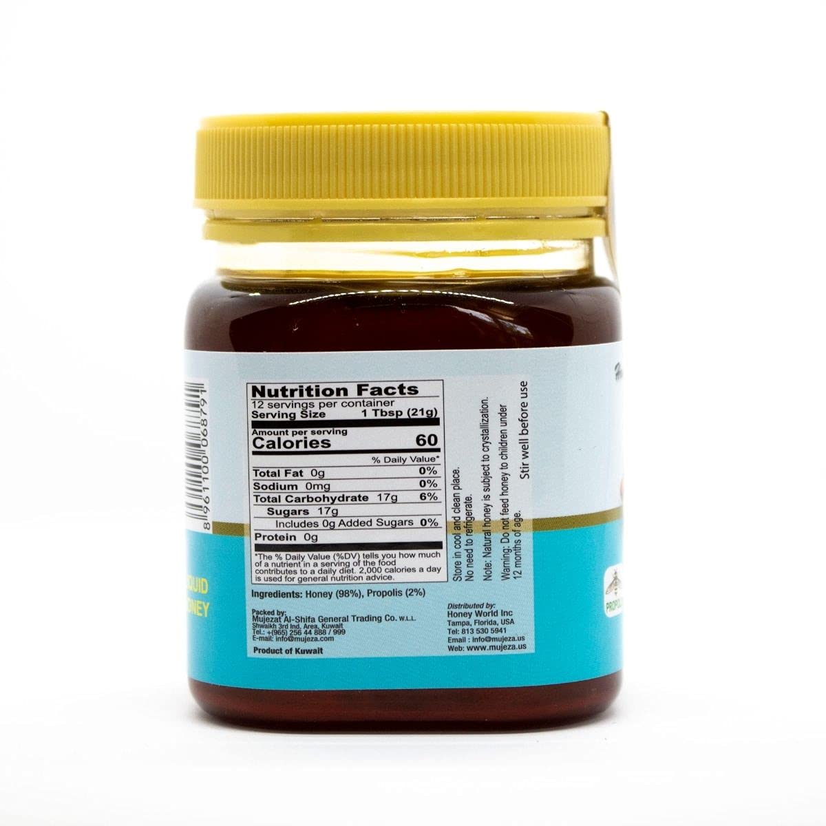 Authentic Mountain Sidr Honey (Jujube) with Propolis - Equal to Manuka Effectiveness  Unheated Unfiltered Unprocessed 100% Natural Gluten Free Raw Liquid Honey (250g / 8.8oz)