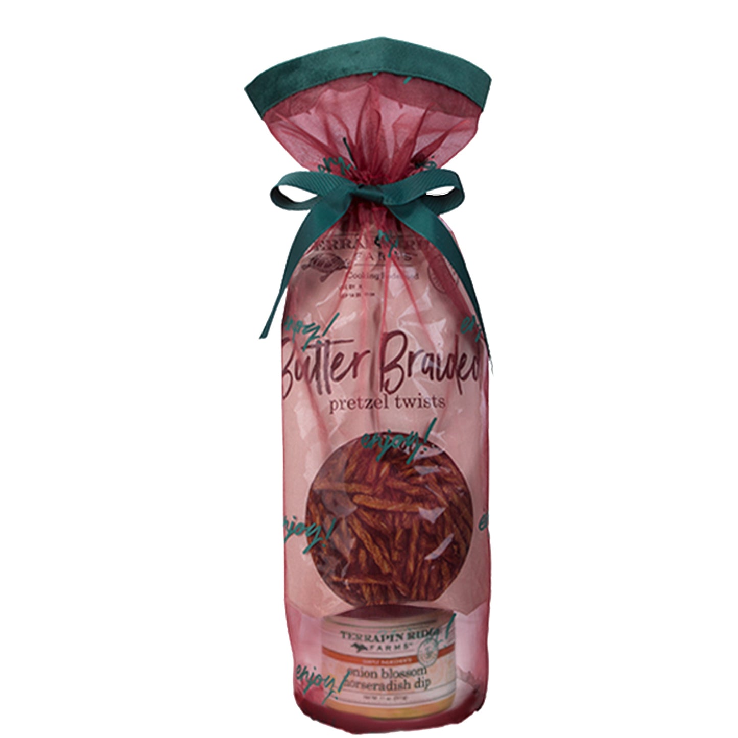 Holiday Grab and Go Giftset with Onion Blossom Horseradish Dip and Butter Braided Pretzels