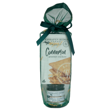 Holiday Grab and Go Giftset with Blueberry Bourbon Pecan Jam and Cinnamon Crackers