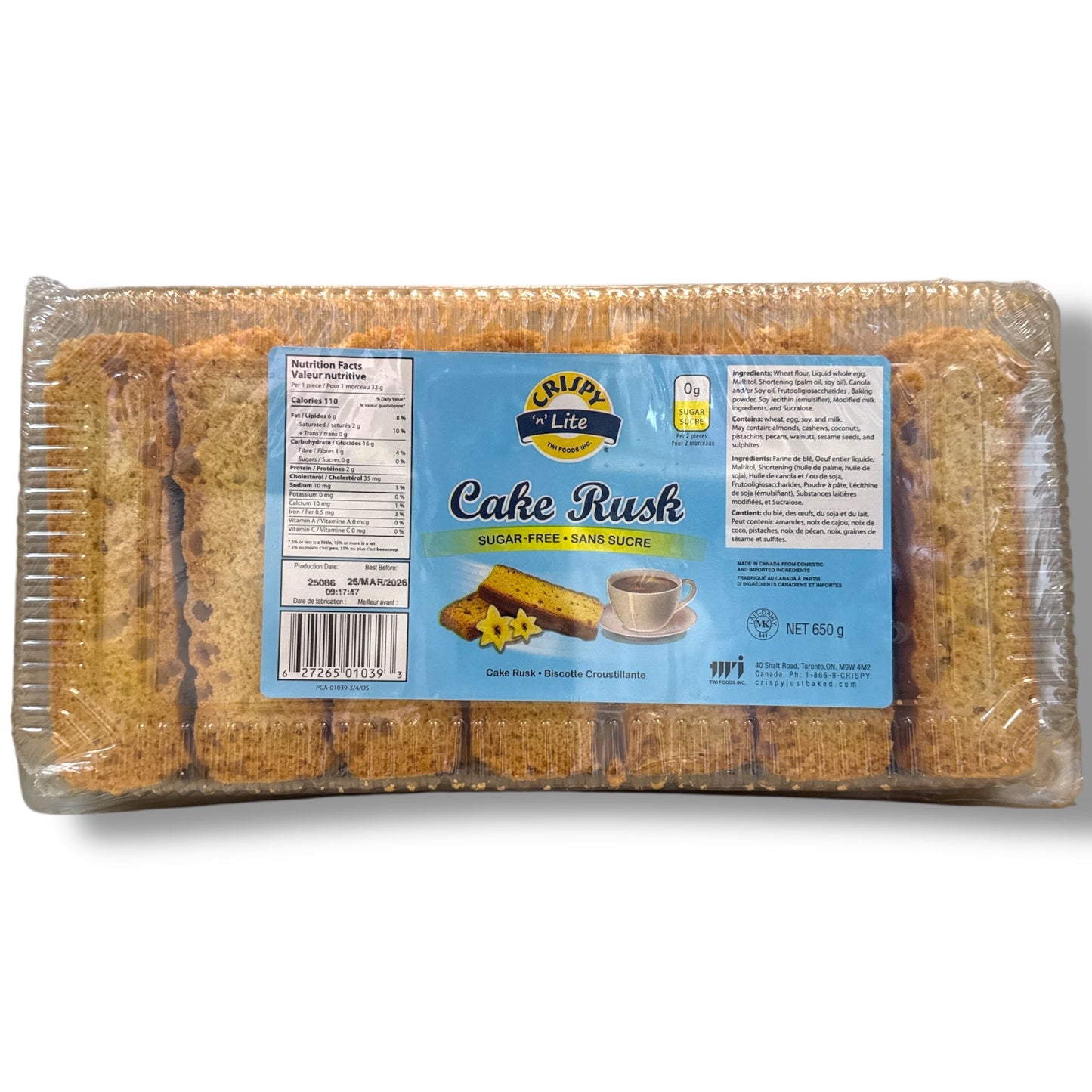 Sugar Free Cake Rusk – Crispy Snack