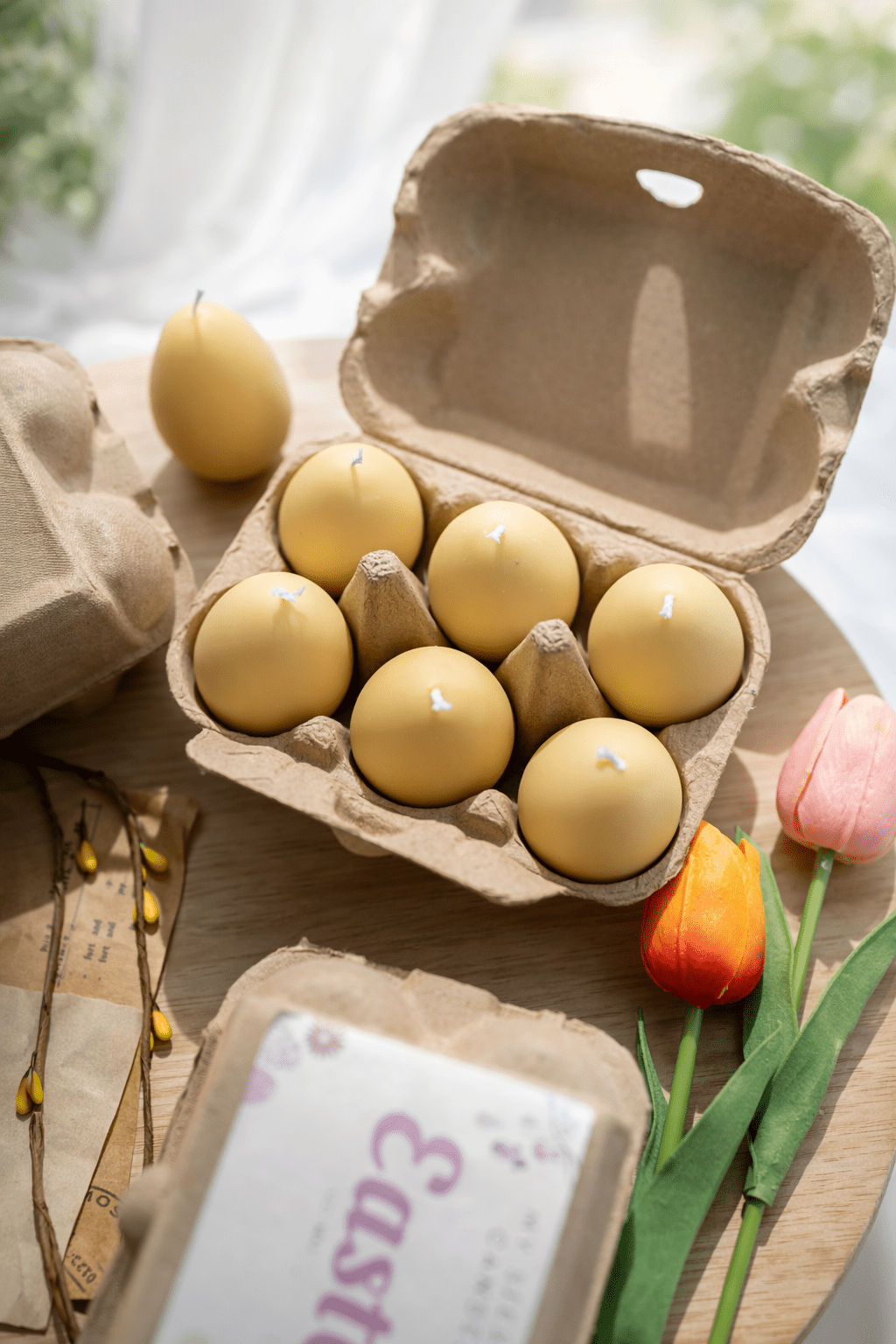 Easter Egg Candle Box – Handmade Soy Wax Egg Candles, Easter Decor Gift Set, Spring Candle Gift