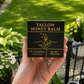 Organic Grass-Fed Beef Tallow Balm with Raw Honey – Handmade Deep Moisturizing Skin Balm for Dry Skin, Face & Body Care