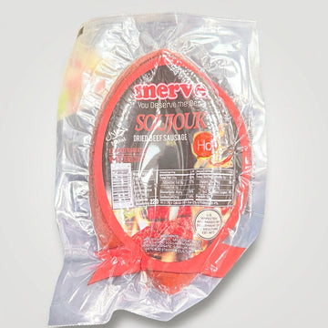Merve Soujouk Hot 220g - Premium Dried Beef Sausage