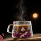 Double Glass Handcrafted Flower Glass Cup Mugs with Dried Flowers - Unique Floral Tea  & Coffee Mug
