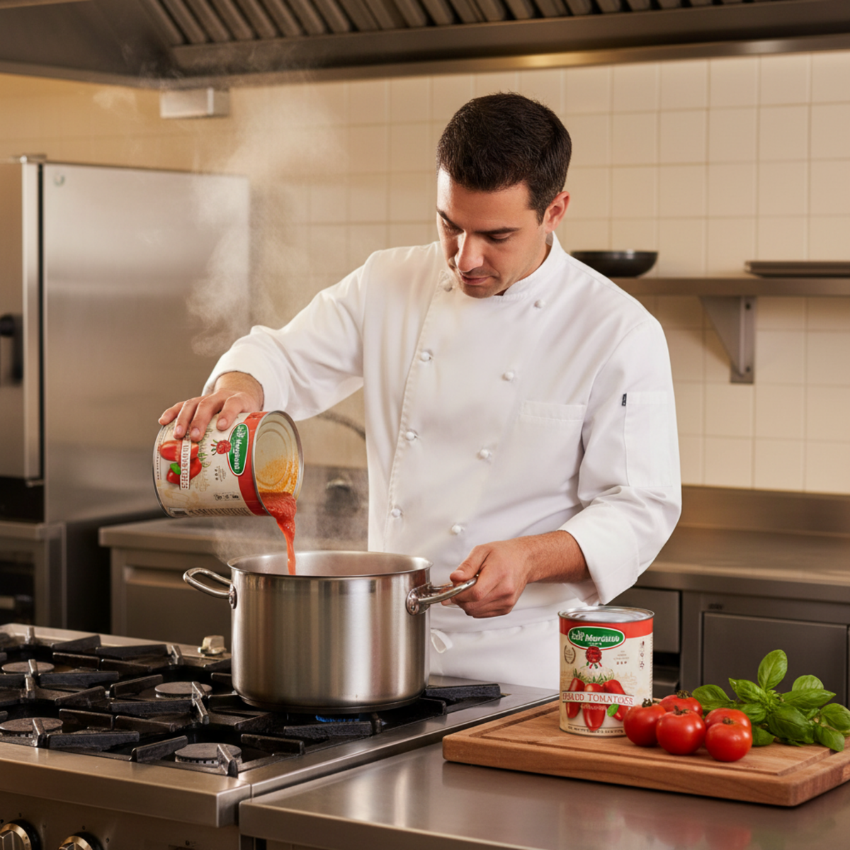 La San Marzano, Italian Whole Peeled Tomatoes in Puree with Basil 6 x can 28oz