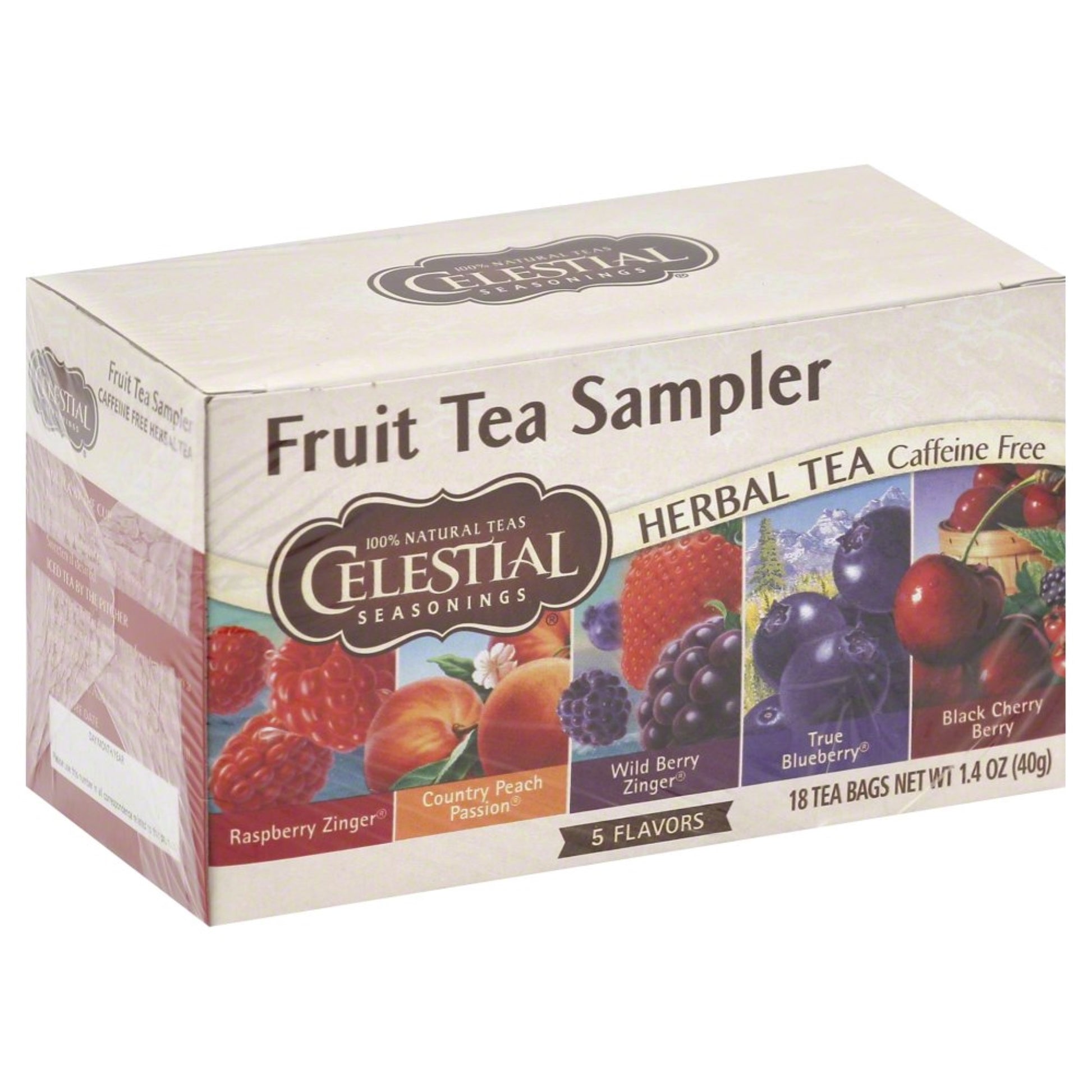 Celestial Seasonings, Tea Zngr Fruit Sampler, 18 Bg, (Pack Of 6)