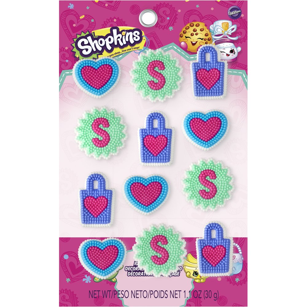 Wilton 12 Count Shopkins Icing Decorations, Assorted