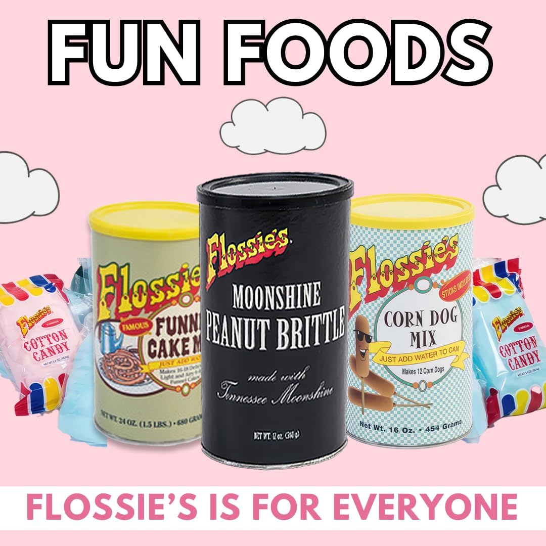 Flossies Famous Funnel Cake Mix, Create Carnival-Inspired Funnel Cakes W/Ease, Authentic Carnival Flavors, Irresistibly Deliciou